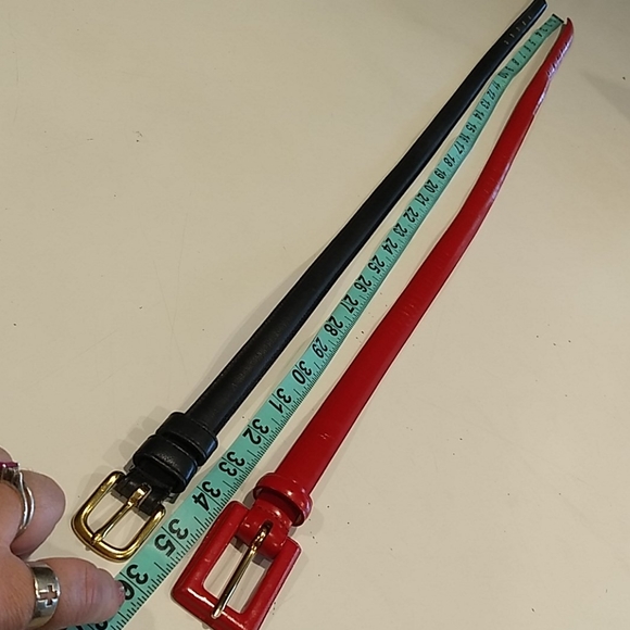 ❤️FINALPRICE❤️2PC.CoahCalfskinbeltsbundleredblack main image 9